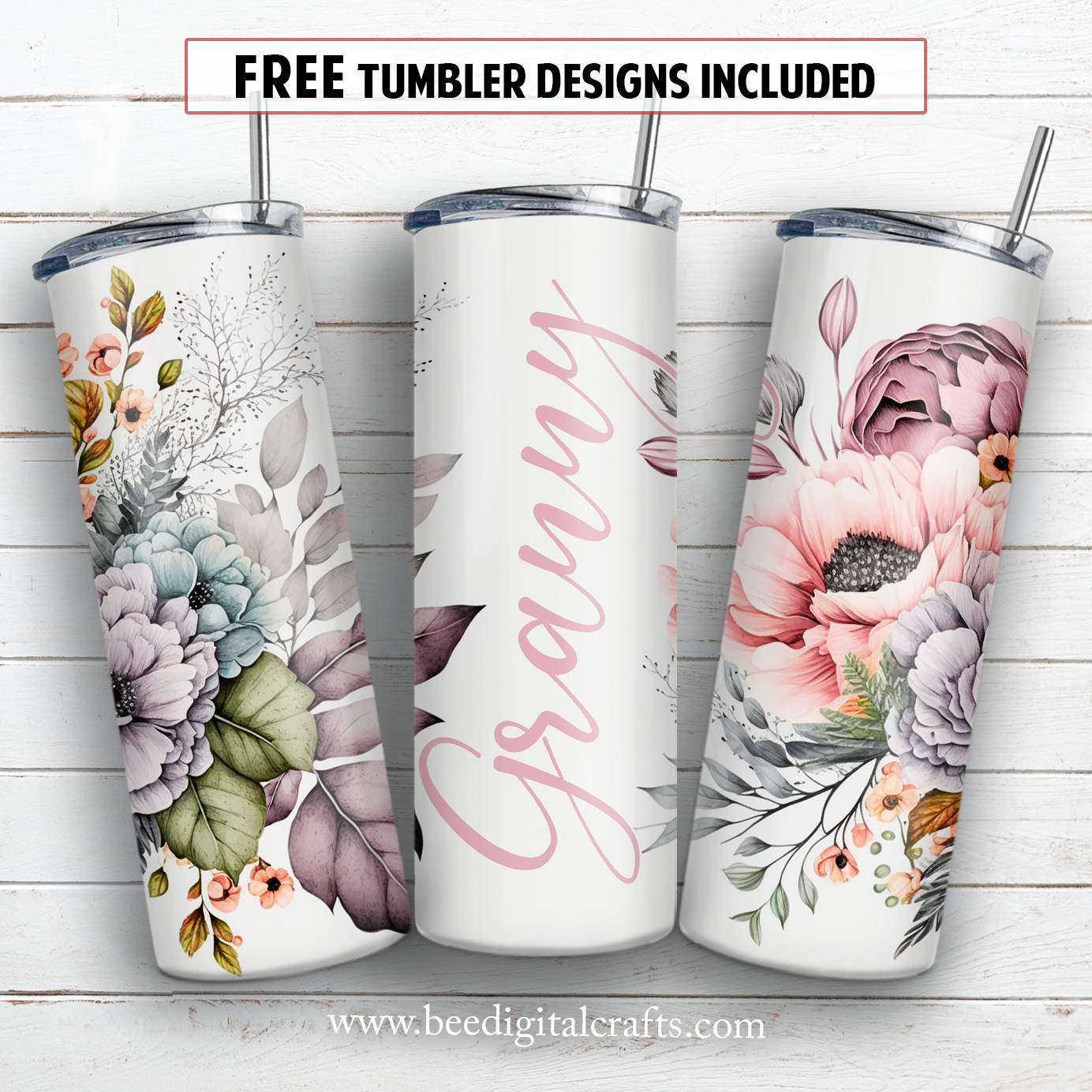 20 oz skinny tumbler sublimation design