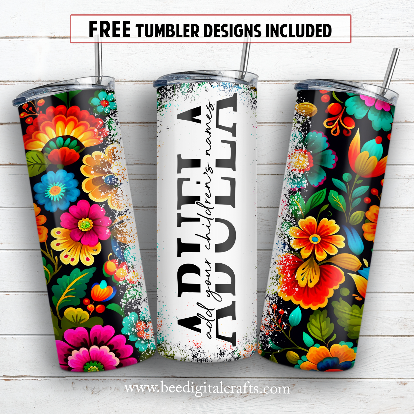 20 oz skinny tumbler sublimation design