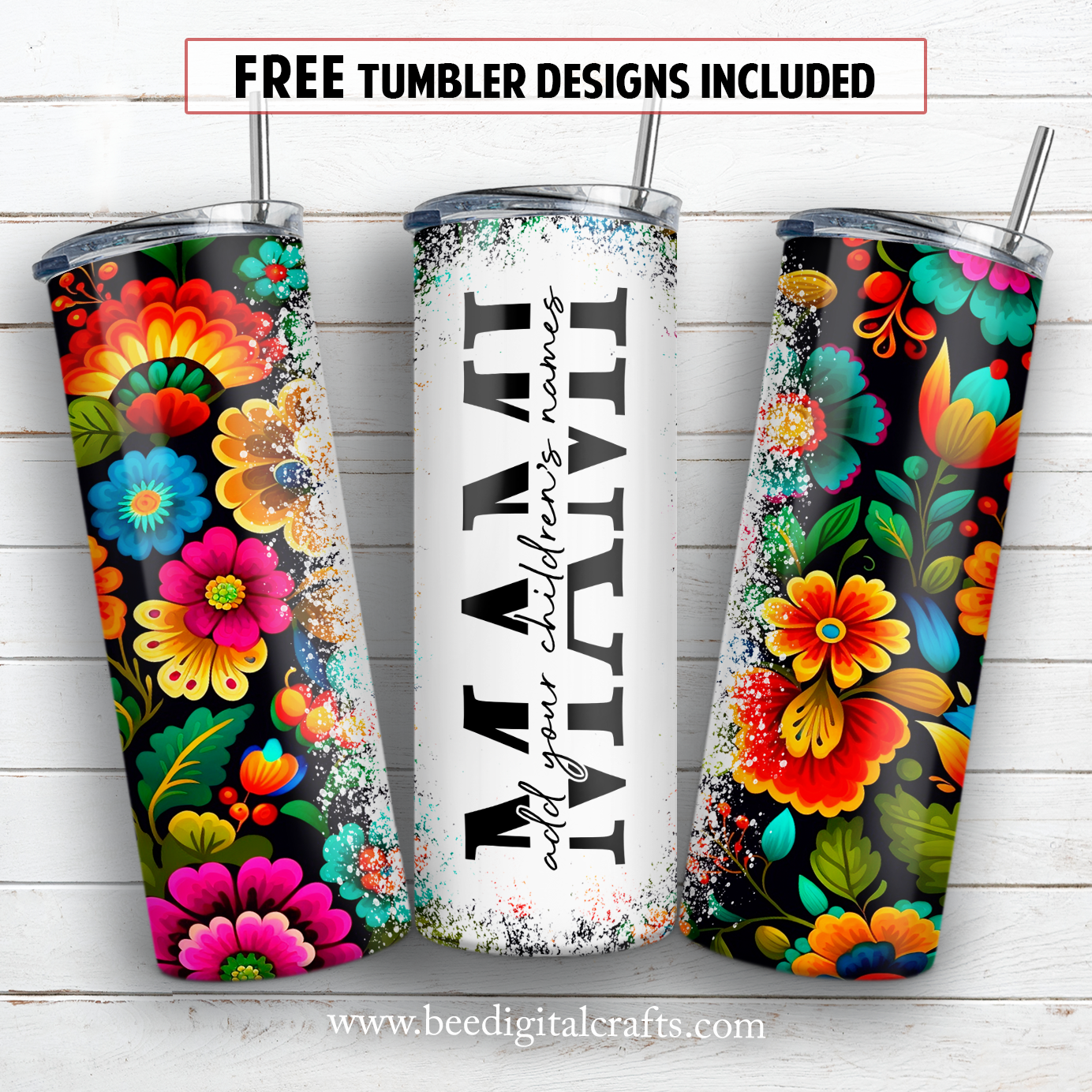 20 oz skinny tumbler sublimation design