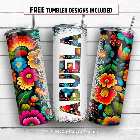 20 oz skinny tumbler sublimation design