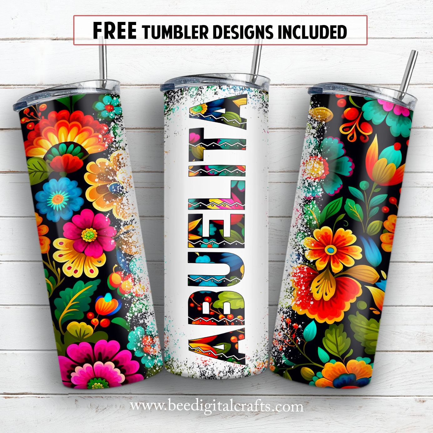 20 oz skinny tumbler sublimation design