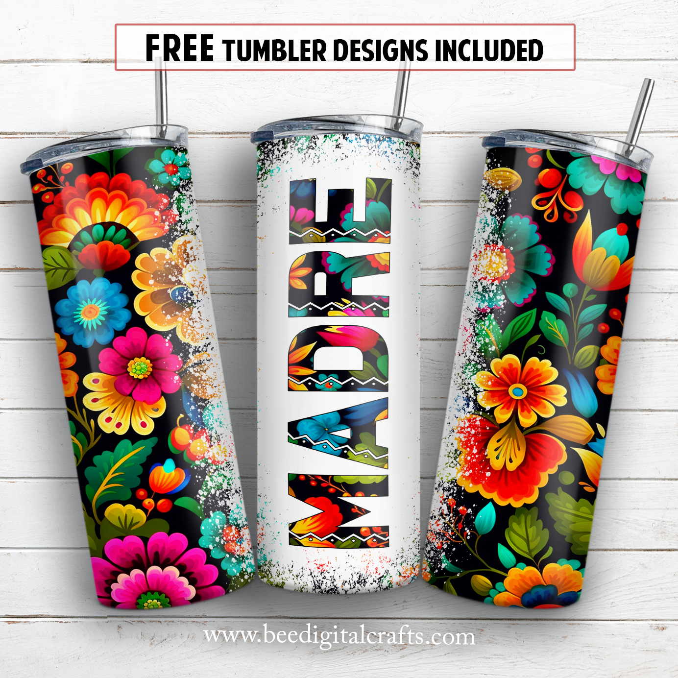 20 oz skinny tumbler sublimation design