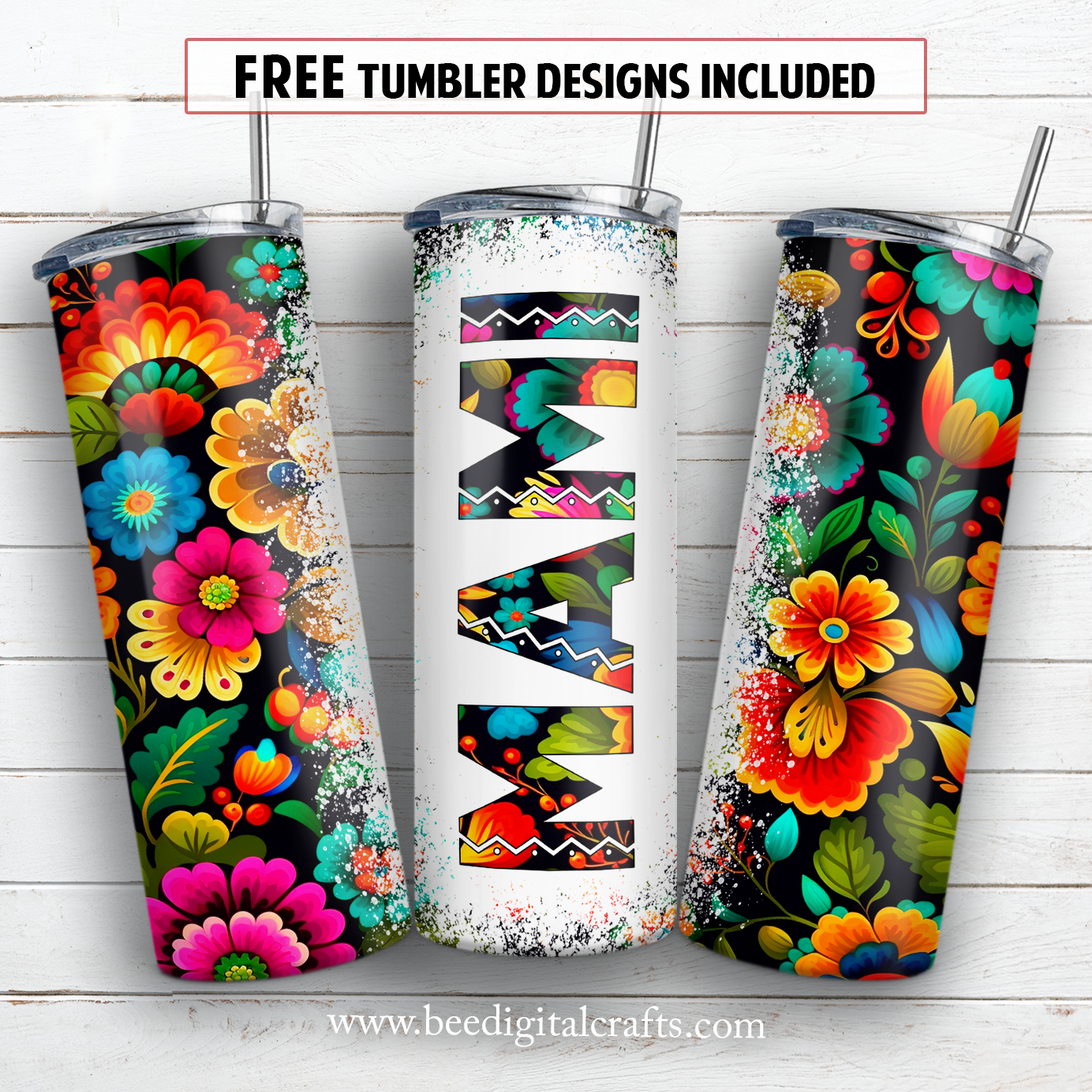 20 oz skinny tumbler sublimation design