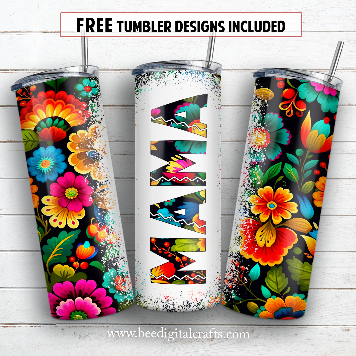 20 oz skinny tumbler sublimation design