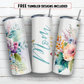 20 oz skinny tumbler sublimation design