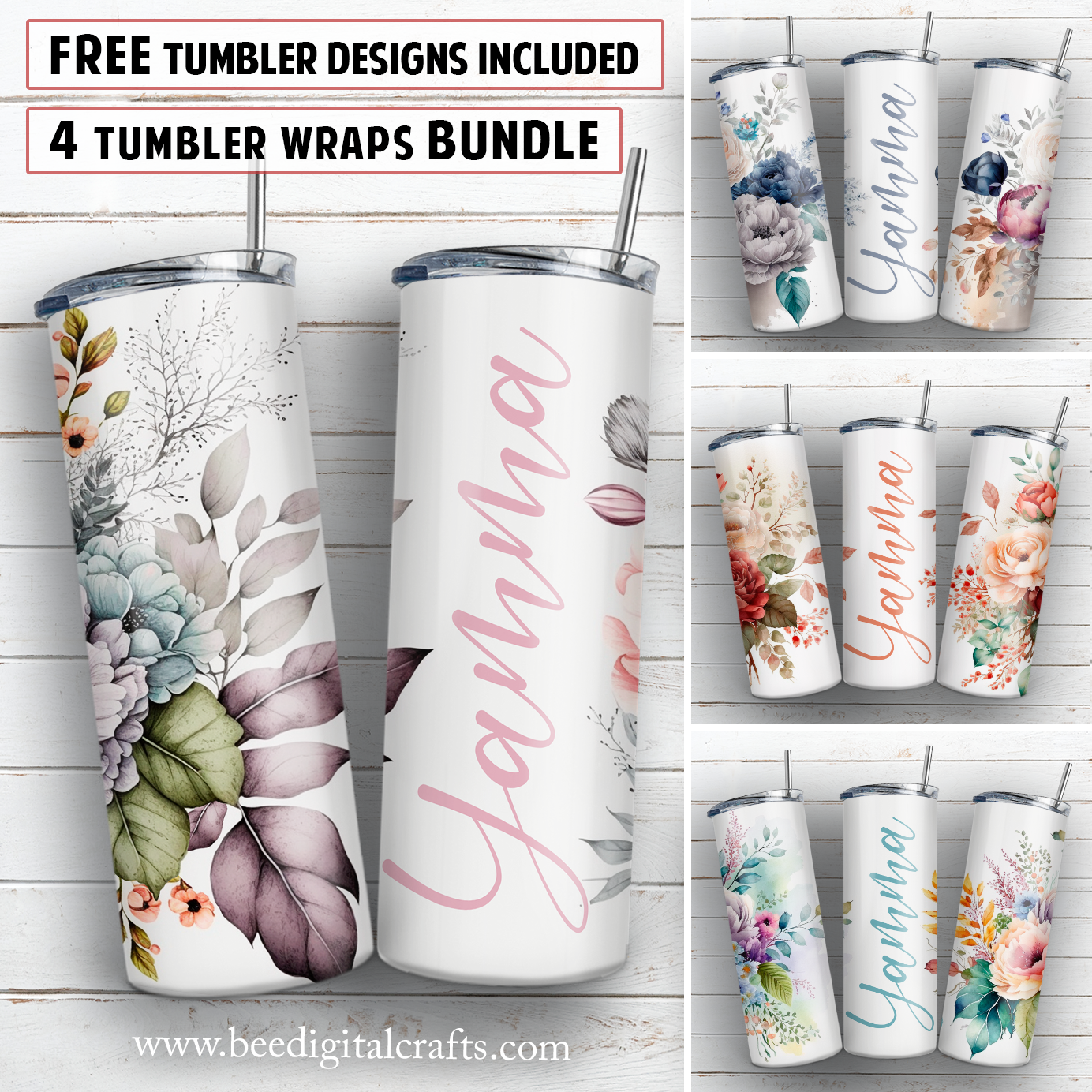 20 oz skinny tumbler sublimation design