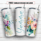 20 oz skinny tumbler sublimation design