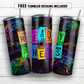 20 oz skinny tumbler sublimation design