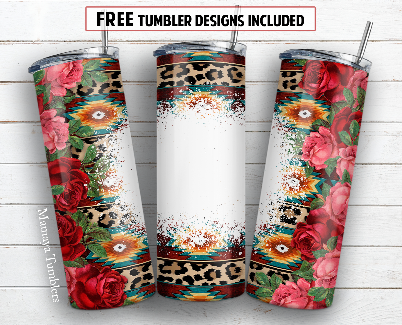 20 oz skinny tumbler sublimation design