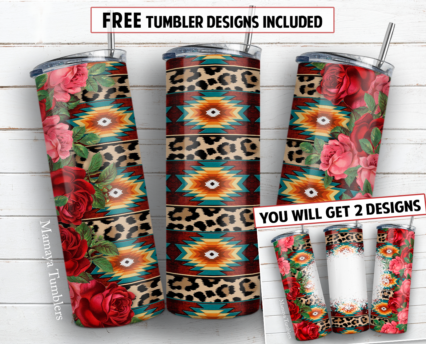 20 oz skinny tumbler sublimation design