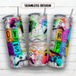 20 oz skinny tumbler sublimation design