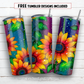 20 oz skinny tumbler sublimation design