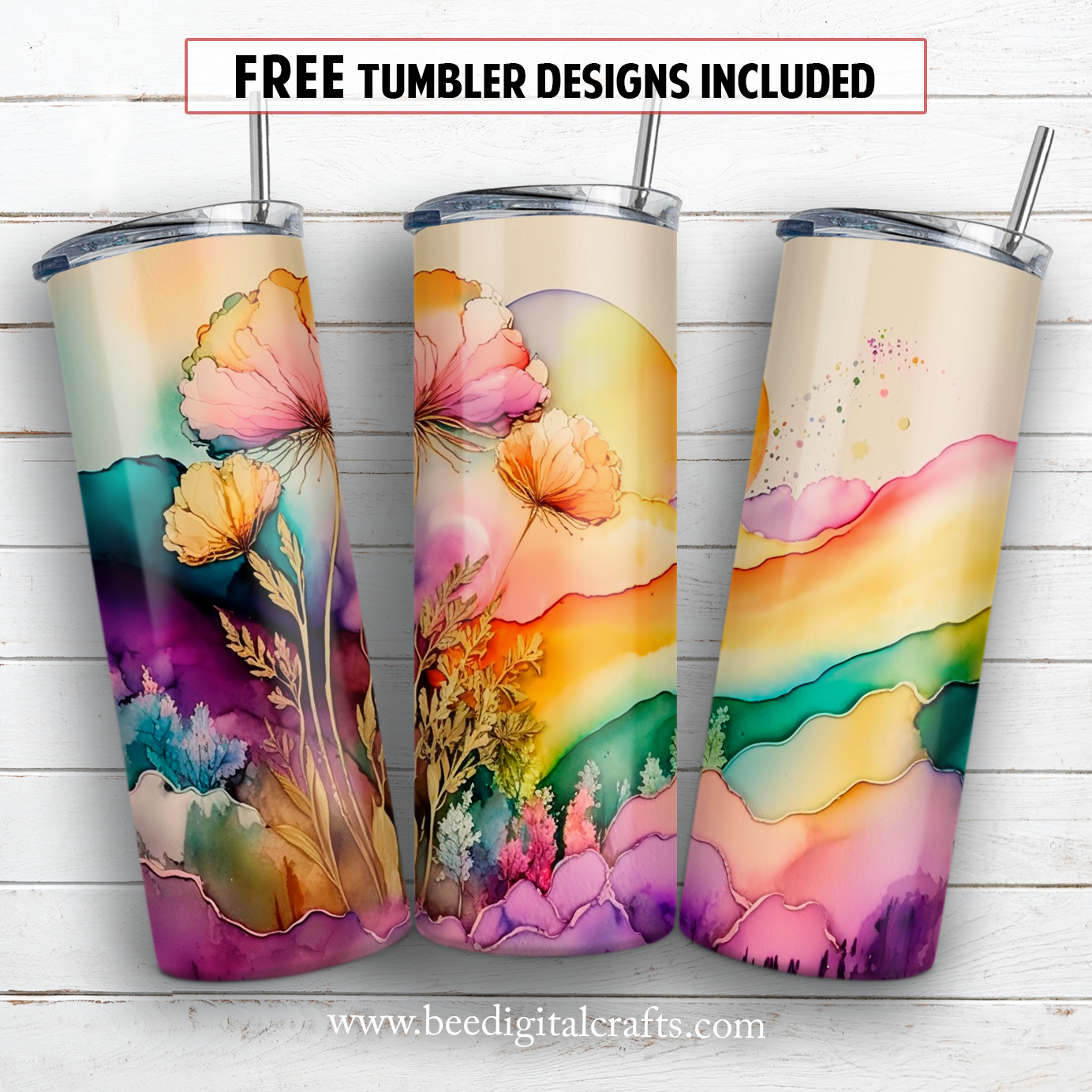 20 oz skinny tumbler sublimation design