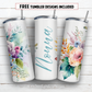 20 oz skinny tumbler sublimation design