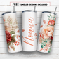 20 oz skinny tumbler sublimation design