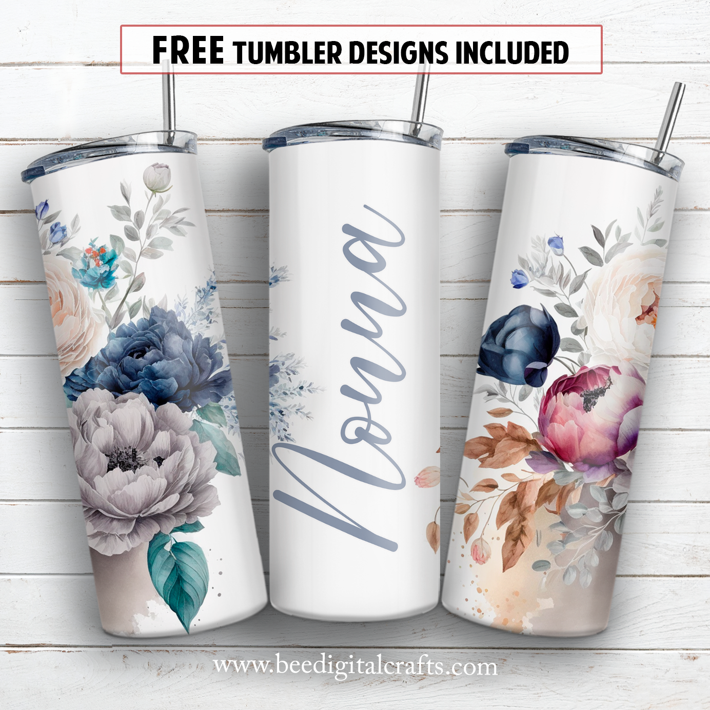 20 oz skinny tumbler sublimation design