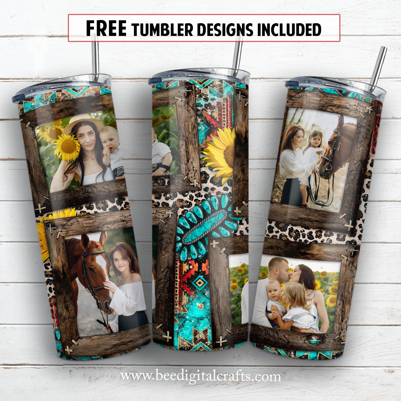 20 oz skinny tumbler sublimation design