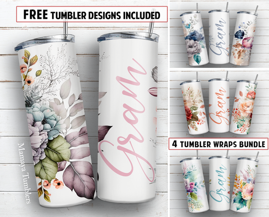 20 oz skinny tumbler sublimation design