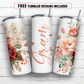 20 oz skinny tumbler sublimation design