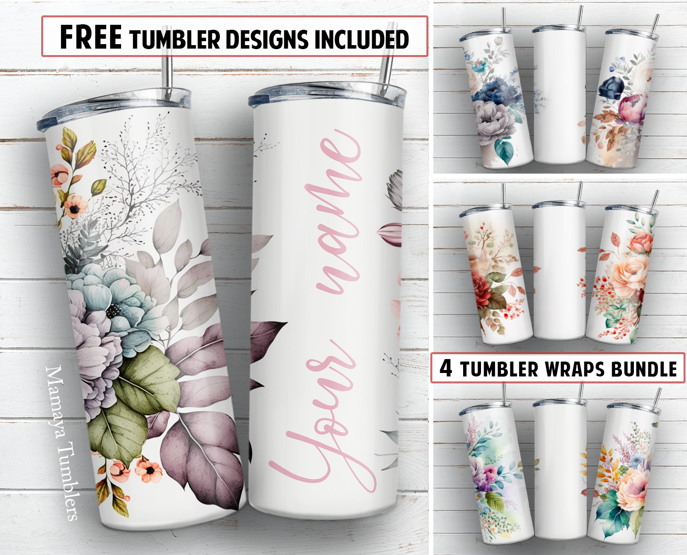 20 oz skinny tumbler sublimation design