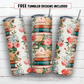 20 oz skinny tumbler sublimation design