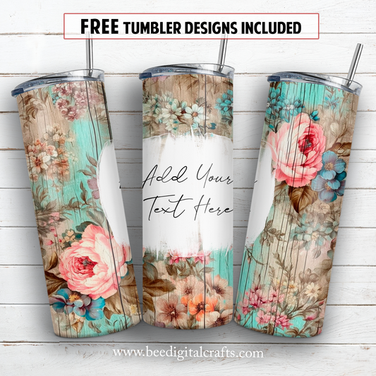 20 oz skinny tumbler sublimation design