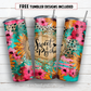 20 oz skinny tumbler sublimation design