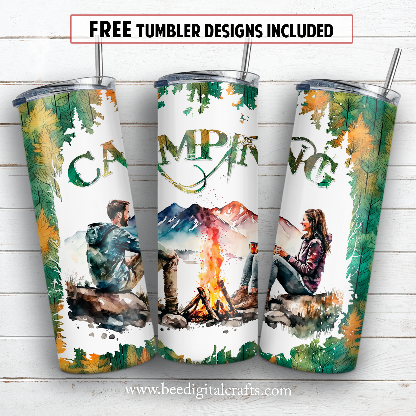 20 oz skinny tumbler sublimation design