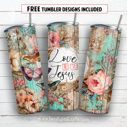 20 oz skinny tumbler sublimation design