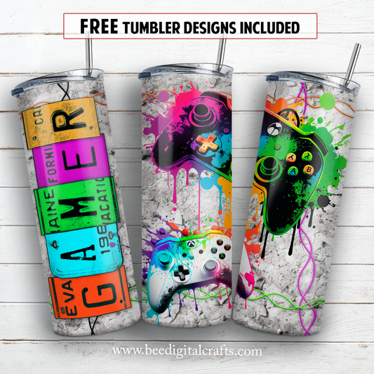 20 oz skinny tumbler sublimation design