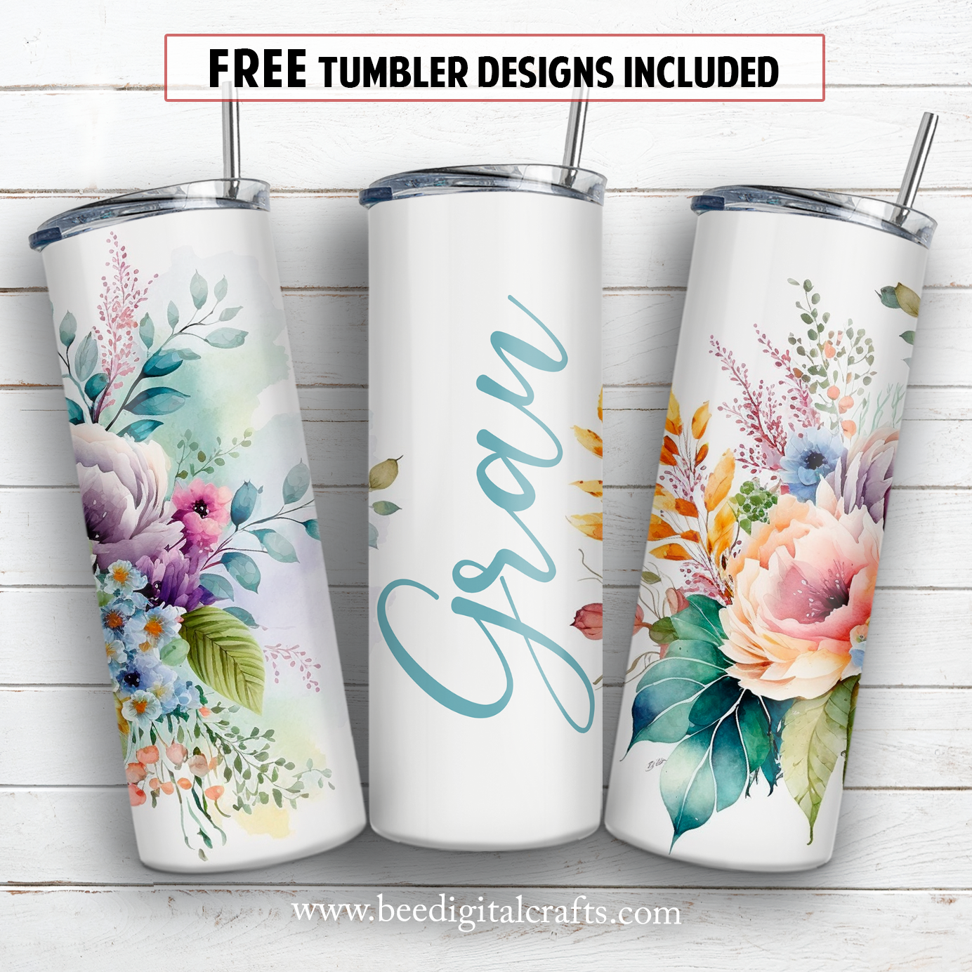 20 oz skinny tumbler sublimation design