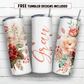 20 oz skinny tumbler sublimation design