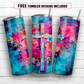 20 oz skinny tumbler sublimation design