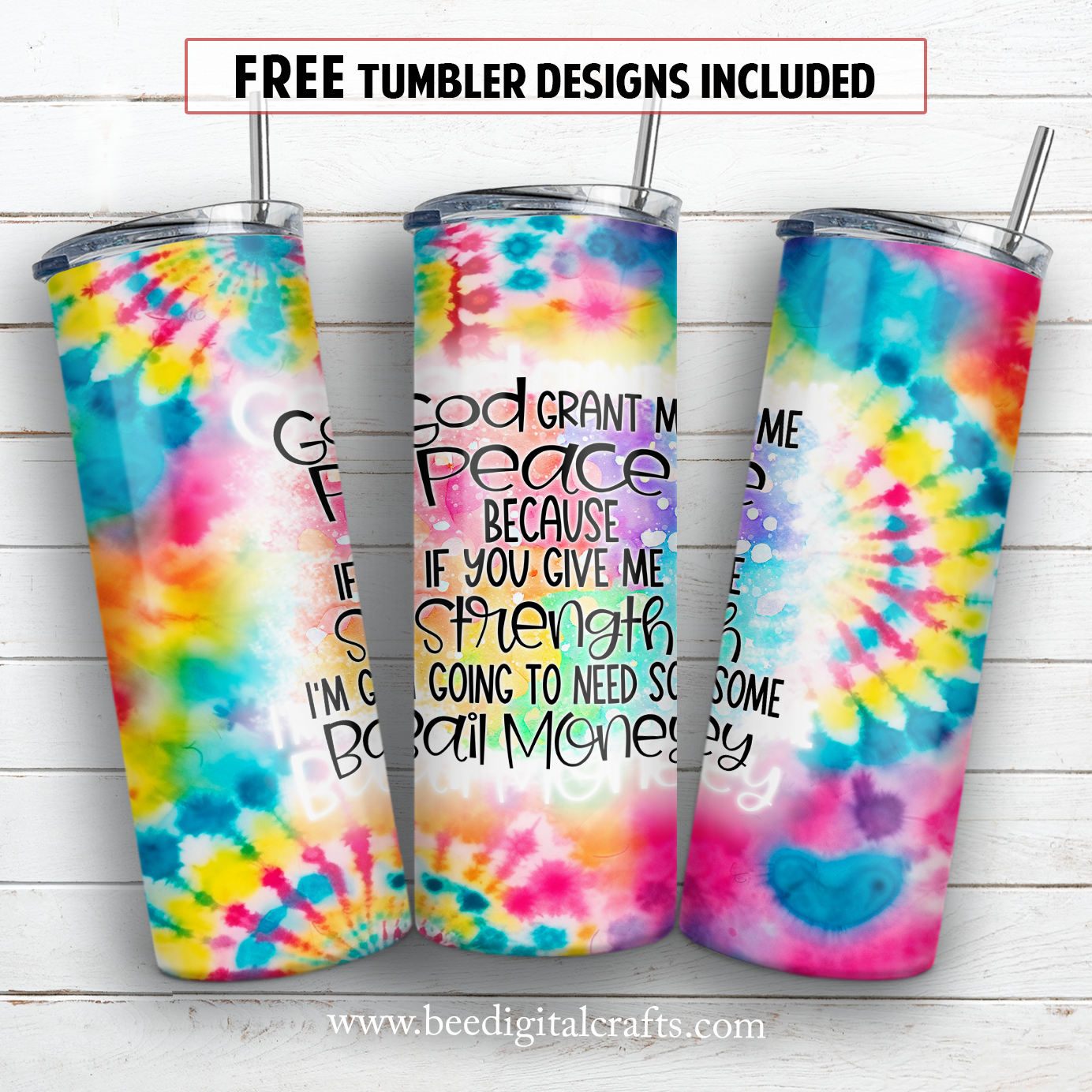 20 oz skinny tumbler sublimation design