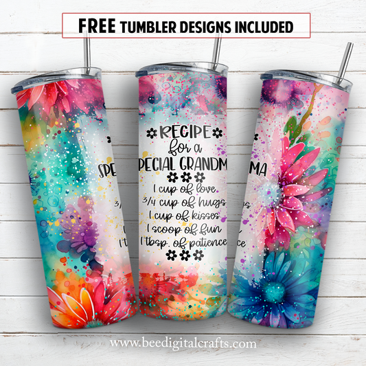 20 oz skinny tumbler sublimation design