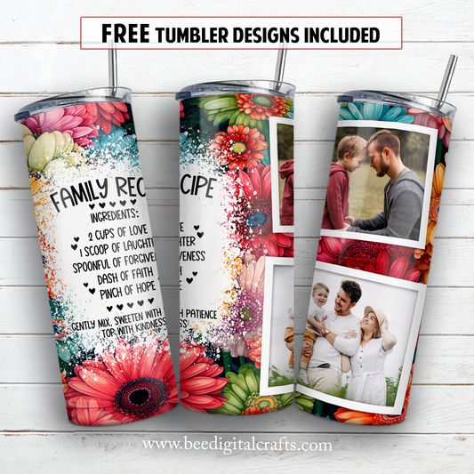 20 oz skinny tumbler sublimation design