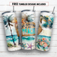 20 oz skinny tumbler sublimation design