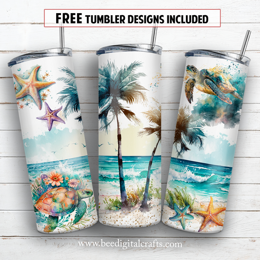 20 oz skinny tumbler sublimation design