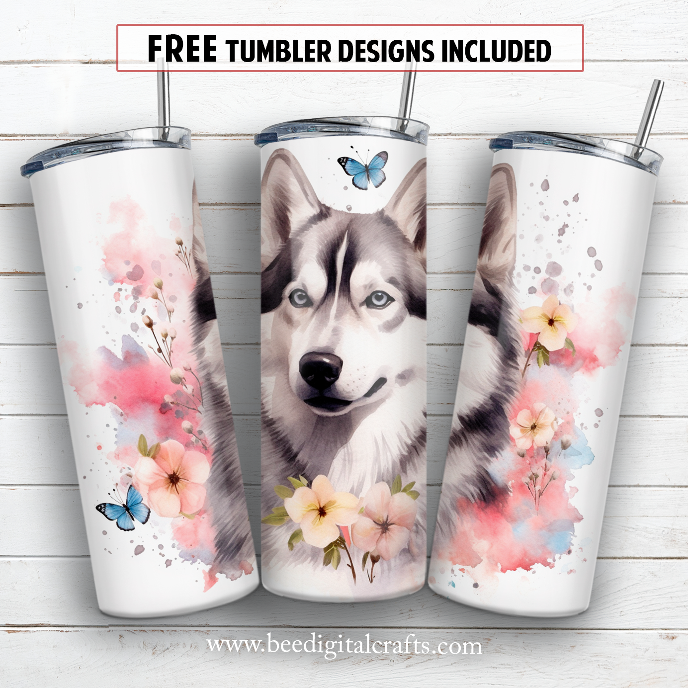 20 oz skinny tumbler sublimation design