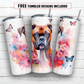 20 oz skinny tumbler sublimation design