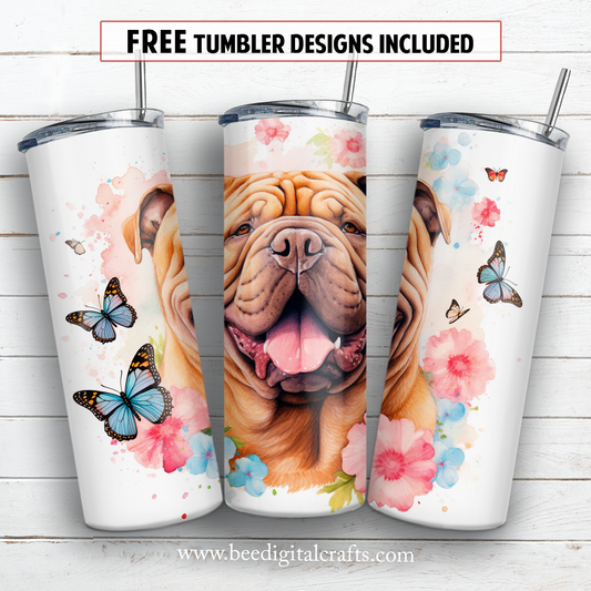 20 oz skinny tumbler sublimation design