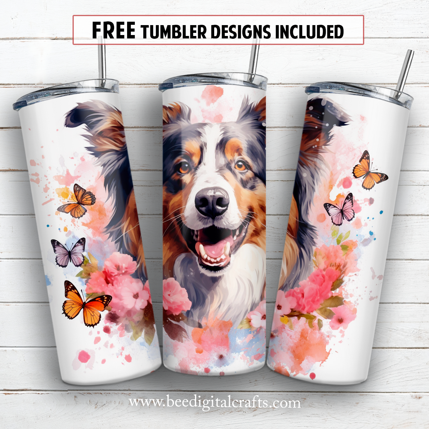 20 oz skinny tumbler sublimation design