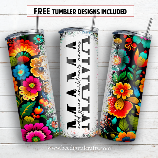 20 oz skinny tumbler sublimation design