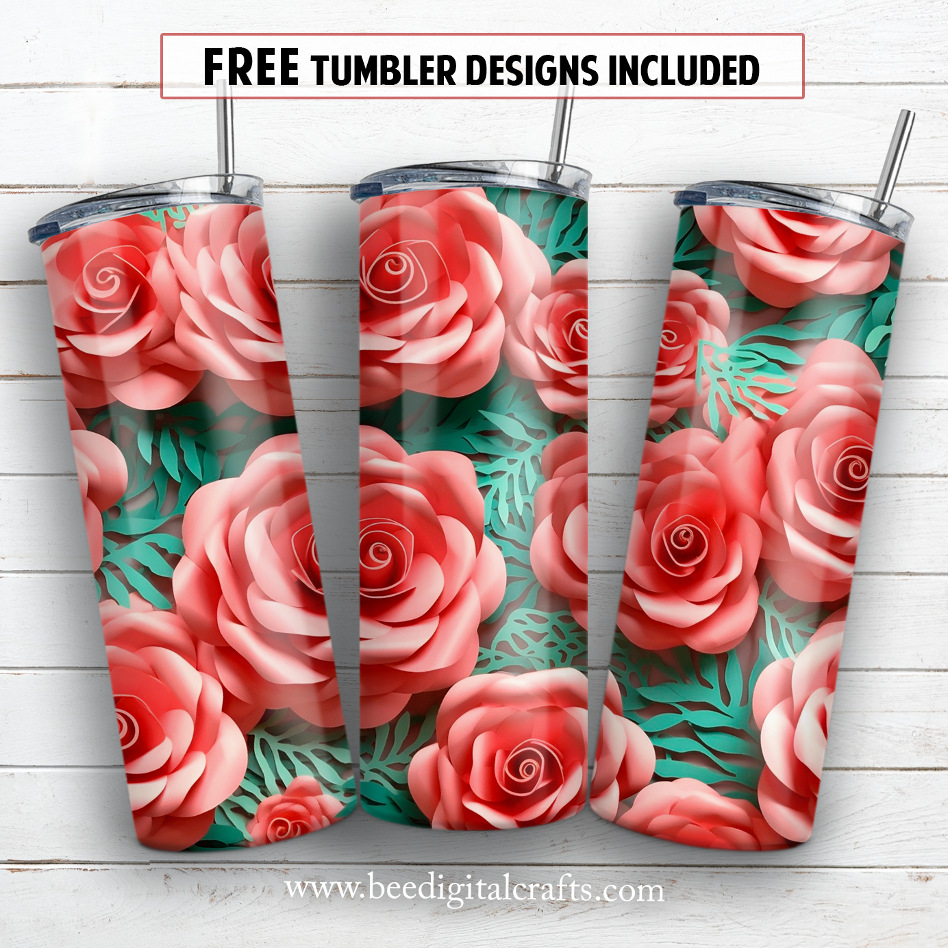 20 oz skinny tumbler sublimation design