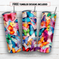 20 oz skinny tumbler sublimation design