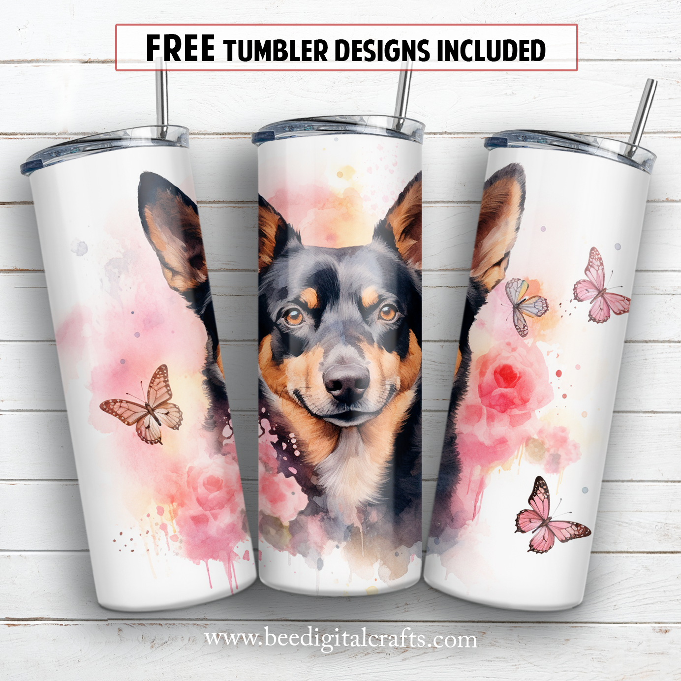 20 oz skinny tumbler sublimation design