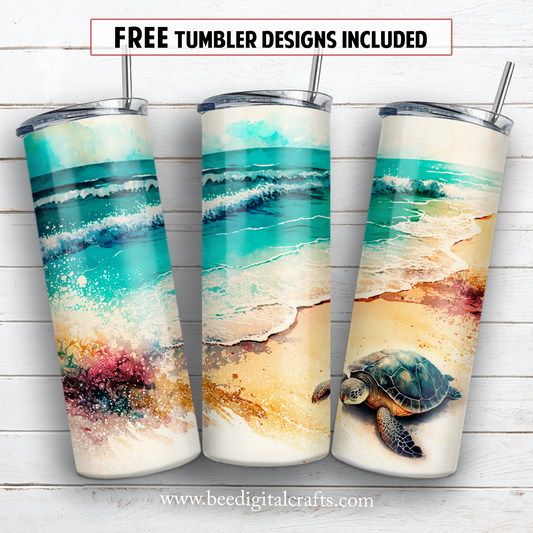 20 oz skinny tumbler sublimation design