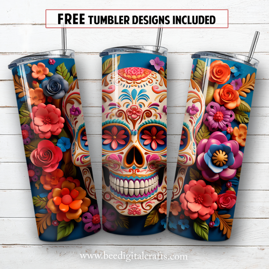 20 oz skinny tumbler sublimation design