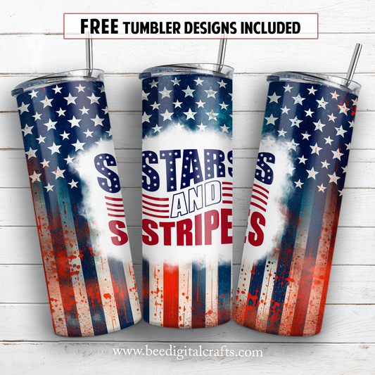 20 oz skinny tumbler sublimation design