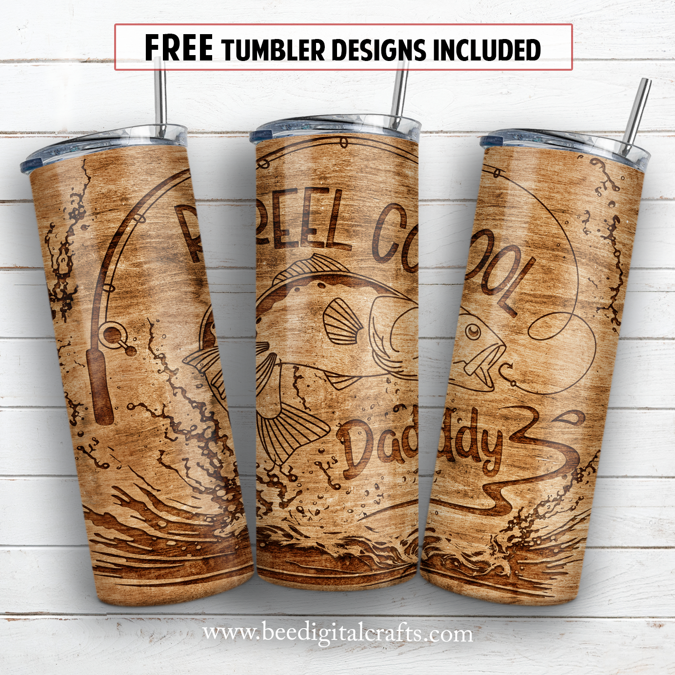 20 oz skinny tumbler sublimation design